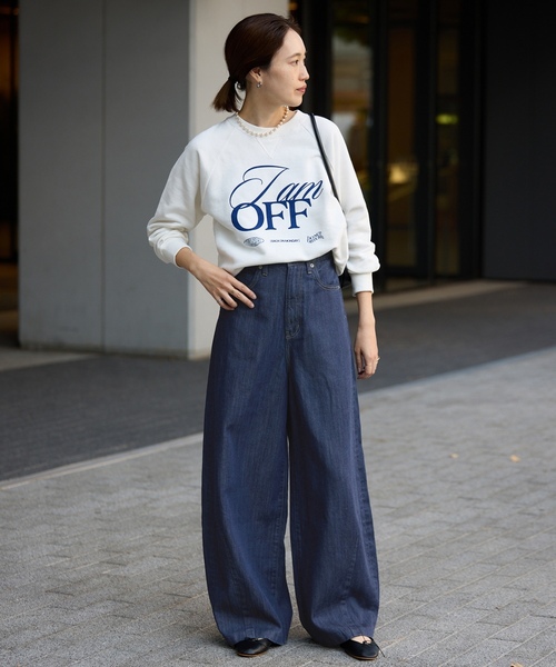 「SLOBE IENA」 デニムパンツ 36 ネイビー レディース_画像3