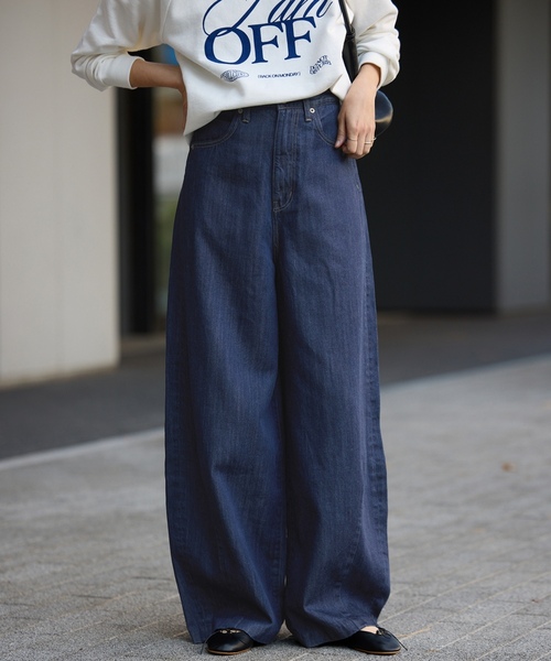 「SLOBE IENA」 デニムパンツ 36 ネイビー レディース_画像6