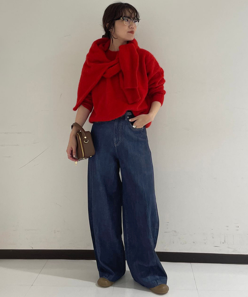 「SLOBE IENA」 デニムパンツ 36 ネイビー レディース_画像7