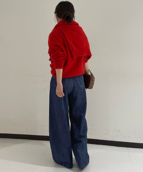 「SLOBE IENA」 デニムパンツ 36 ネイビー レディース_画像8