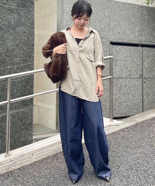 「SLOBE IENA」 デニムパンツ 36 ネイビー レディース_画像10