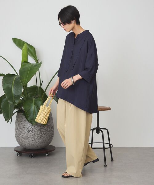 「AMERICAN HOLIC」 7分袖チュニック L アイボリー レディース_画像7