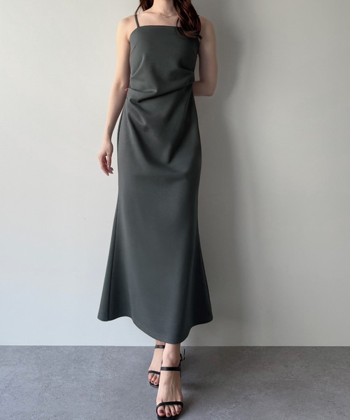 「mipiarl」 キャミソールワンピース MEDIUM アイボリー レディース_画像6