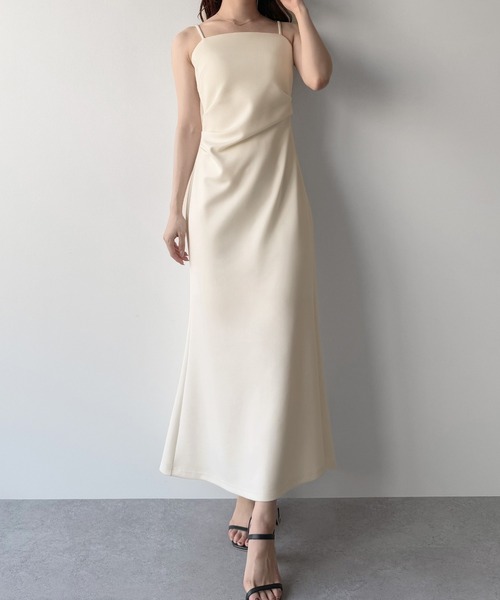 「mipiarl」 キャミソールワンピース MEDIUM アイボリー レディース_画像9