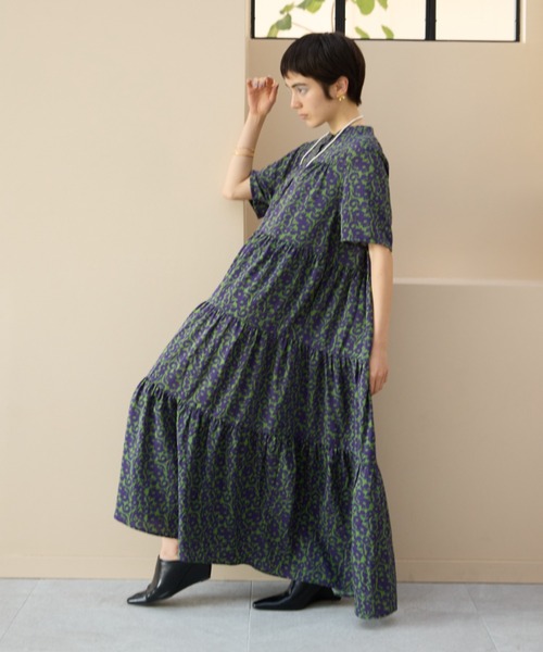 「manana suerte」 半袖ワンピース 0 ブルー レディース_画像2