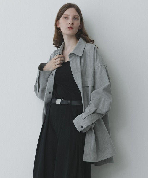 シャツ remer 26秋冬新作 - loose wool shirt jacket / ウール混シャツジャケット メンズ レディース | remer | 07
