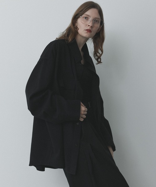シャツ remer 26秋冬新作 - loose wool shirt jacket / ウール混シャツジャケット メンズ レディース | remer | 12