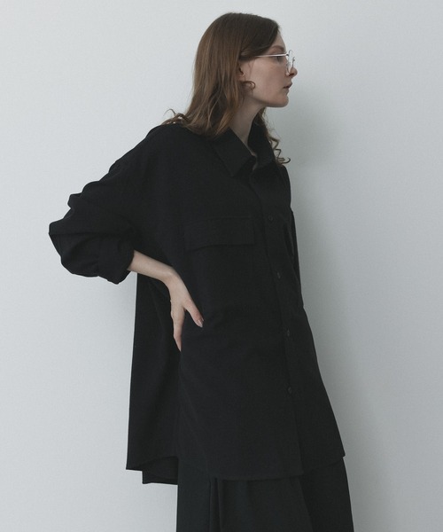 シャツ remer 26秋冬新作 - loose wool shirt jacket / ウール混シャツジャケット メンズ レディース | remer | 13