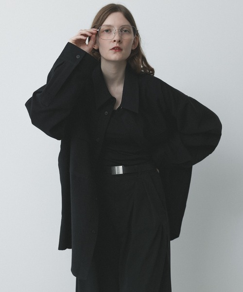 シャツ remer 26秋冬新作 - loose wool shirt jacket / ウール混シャツジャケット メンズ レディース | remer | 14