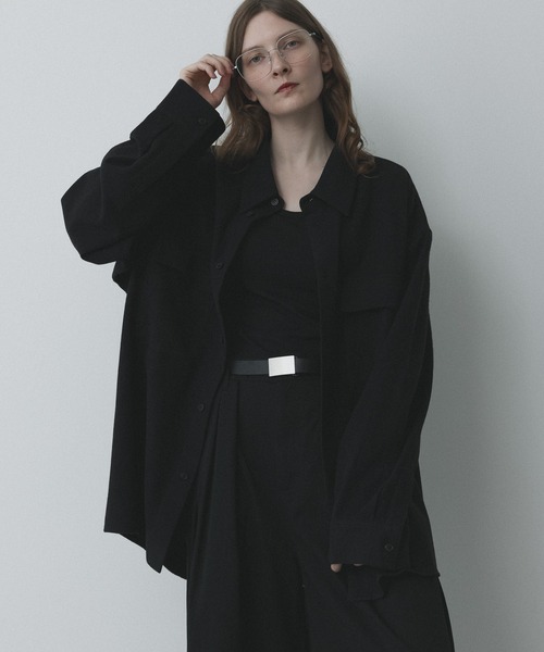 シャツ remer 26秋冬新作 - loose wool shirt jacket / ウール混シャツジャケット メンズ レディース | remer | 17