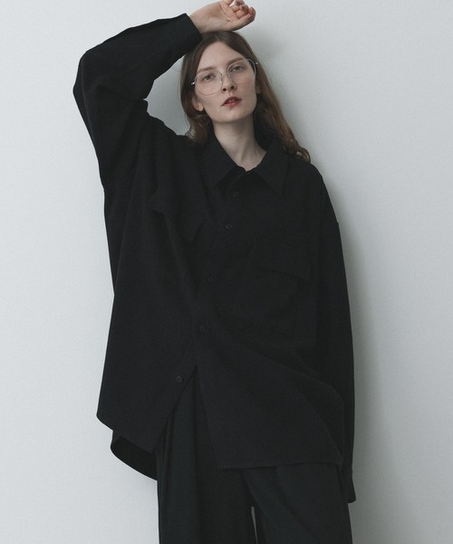 シャツ remer 26秋冬新作 - loose wool shirt jacket / ウール混シャツジャケット メンズ レディース | remer | 15