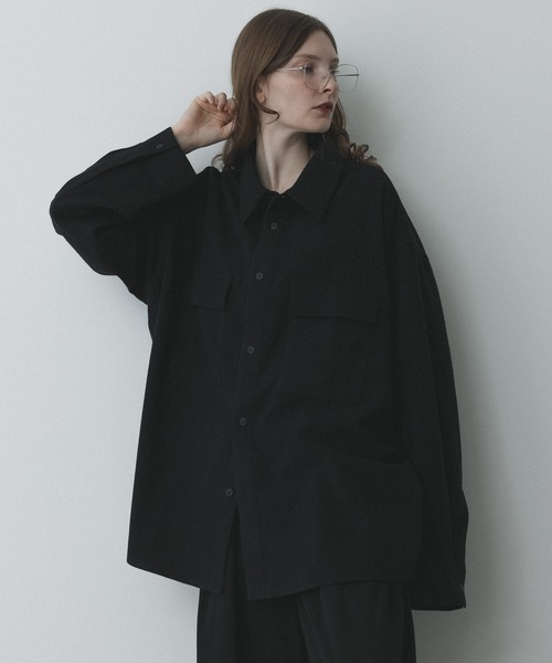 シャツ remer 26秋冬新作 - loose wool shirt jacket / ウール混シャツジャケット メンズ レディース | remer | 16