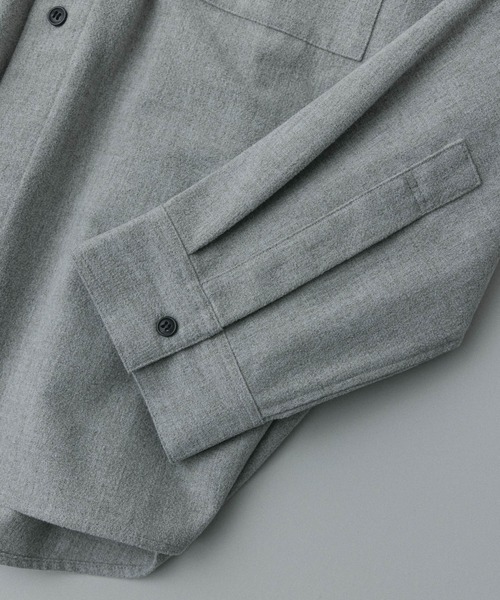 シャツ remer 26秋冬新作 - loose wool shirt jacket / ウール混シャツジャケット メンズ レディース | remer | 21