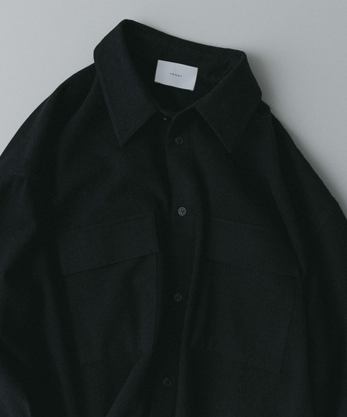シャツ remer 26秋冬新作 - loose wool shirt jacket / ウール混シャツジャケット メンズ レディース | remer | 19