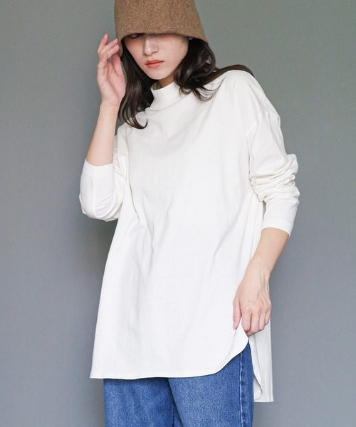 mili an deni（ミリアンデニ） tシャツ 綿100%裾ラウンド長袖