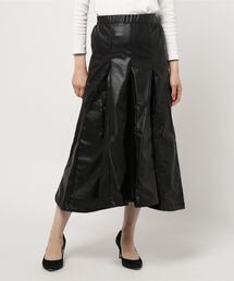 「CO」レザー マキシスカート パネルデザイン b177d083cc899d55d465bdff59ca5d