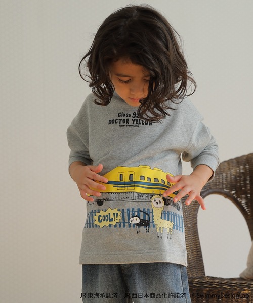 HAKKA KIDS（ハッカキッズ） tシャツ 乗り物プリント長袖トレーナー