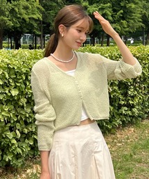 ニット セーター 「お気に入り登録数3.4万突破！」シースルーカラークロップドガーディガン レディース｜ZOZOTOWN Yahoo!店
