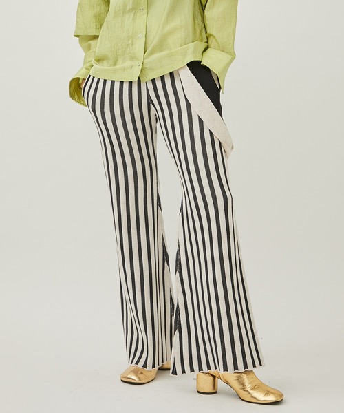 kotohayokozawa（コトハヨコザワ） パンツ 「」ストライプニットパンツ