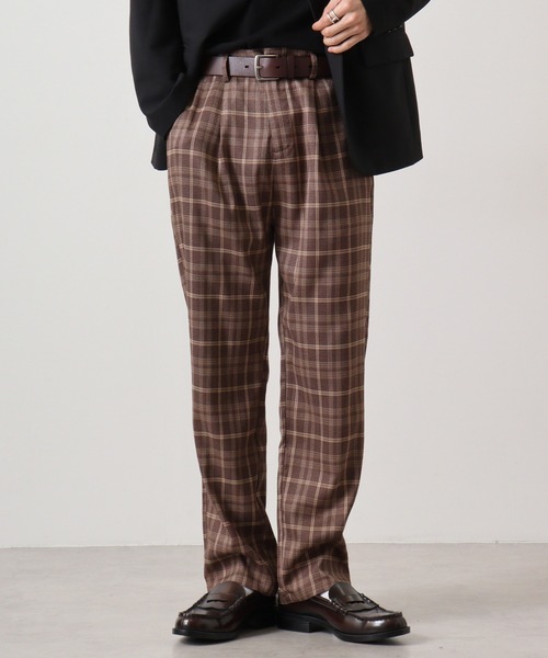 HERMES チェック ウール スラックス パンツ 1240005026545_1.jpg