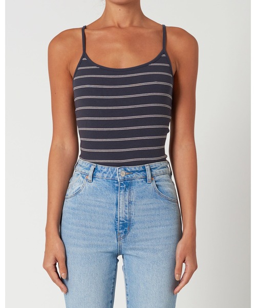 キャミソール ALEX STRIPE BALLET RIB CAMISOLE
