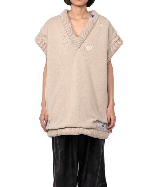 MAISON MIHARA YASUHIRO ベスト Padded Knit Vest レディース  