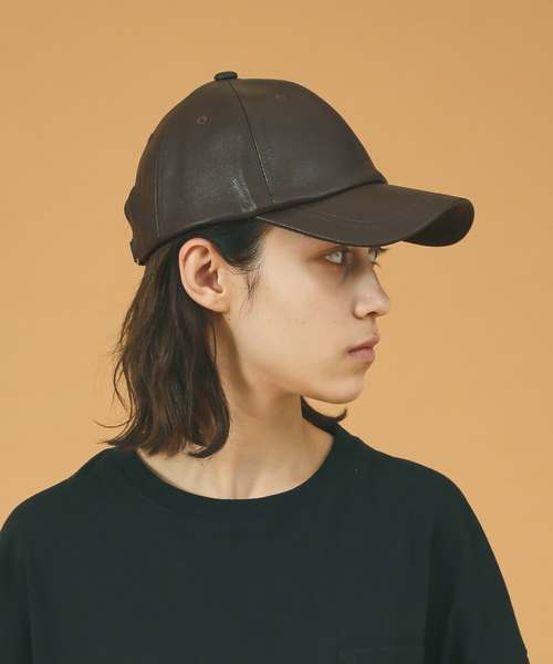 Ruben キャップ 帽子 「RUBEN/ルーベン」FAKE LEATHER CAP/フェイク