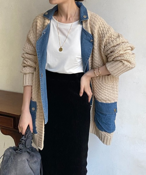 DouDou（ドゥドゥ） ダウンコート ダウンジャケット 「WEB限定」デニム