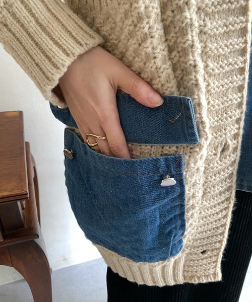 DouDou（ドゥドゥ） ダウンコート ダウンジャケット 「WEB限定」デニム