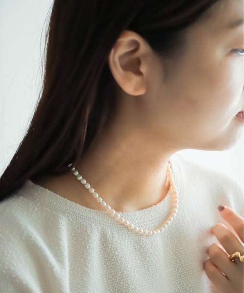 rapiecage ネックレス 淡水パール1連ネックレス レディース : ZOZOTOWN