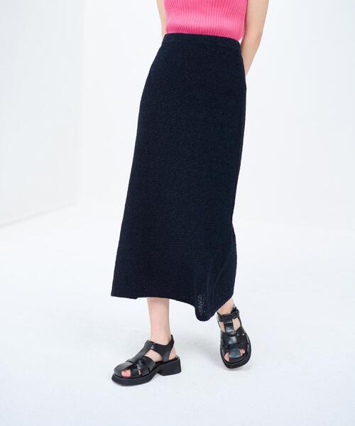 P381/LANVIN en Bleu ニットスカート ボーダー 36 白黒 ニット | LANVIN en Bleu | ランバン オン ブルー公式（レディース）