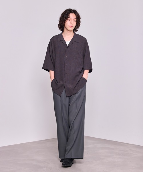 新品タグ付き　ノーマティーディー　オープンカラー　　ハンドダイドフランネルシャツ NOMA t.d. - Hand Dyed Flannel Shirt | fakejam