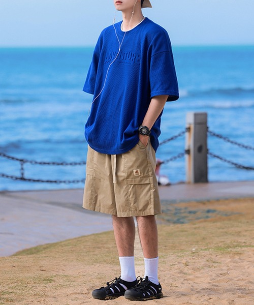 aimoha tシャツ outdoor ユニセックス ワッフルオーバーサイズ