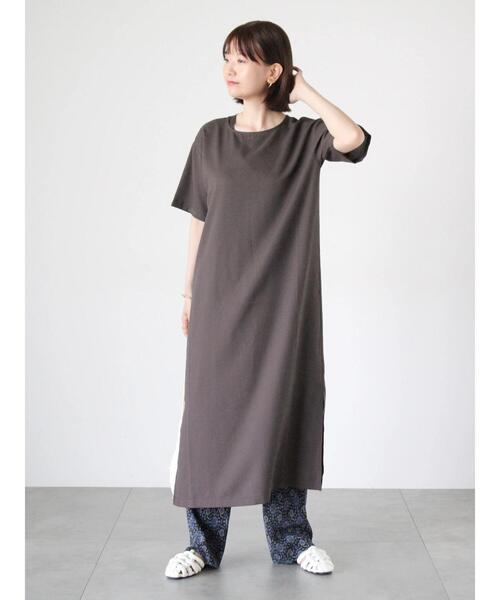 Lugnoncure ワンピース インナー付半袖シアーワンピース
