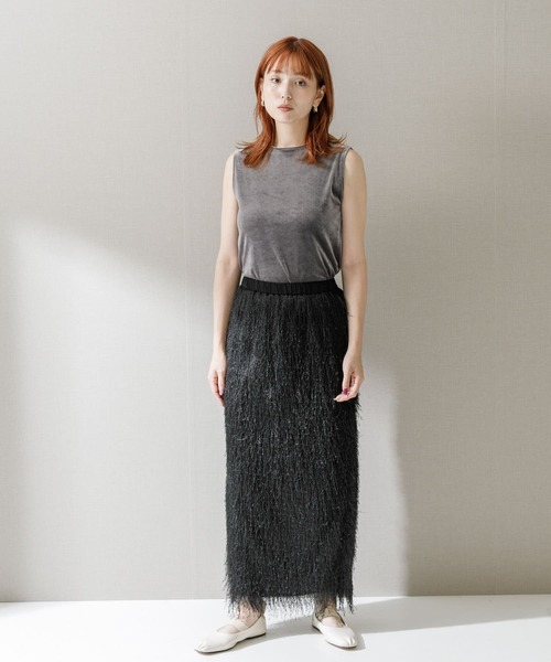 elendeek フリンジストレートスカート スカート ELENDEEK FRINGE STRAIGHT SKIRT : ZOZOTOWN Yahoo!店