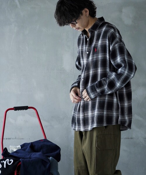 シャツ U.S.POLO ASSN./ユーエスポロアッスン 別注 ワンポイントロゴ刺繍シャツ/チェックシャツ/オンブレチェック(限定展開) メンズ レ | U.S. POLO ASSN. | 15