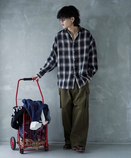 シャツ U.S.POLO ASSN./ユーエスポロアッスン 別注 ワンポイントロゴ刺繍シャツ/チェックシャツ/オンブレチェック(限定展開) メンズ レ | U.S. POLO ASSN. | 23