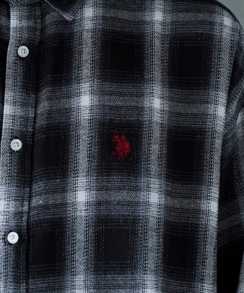 シャツ U.S.POLO ASSN./ユーエスポロアッスン 別注 ワンポイントロゴ刺繍シャツ/チェックシャツ/オンブレチェック(限定展開) メンズ レ | U.S. POLO ASSN. | 26