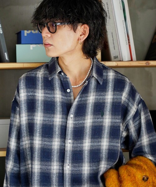 シャツ U.S.POLO ASSN./ユーエスポロアッスン 別注 ワンポイントロゴ刺繍シャツ/チェックシャツ/オンブレチェック(限定展開) メンズ レ | U.S. POLO ASSN. | 06