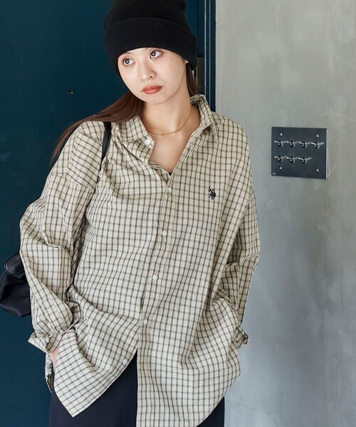 シャツ U.S.POLO ASSN./ユーエスポロアッスン 別注 ワンポイントロゴ刺繍シャツ/チェックシャツ/オンブレチェック(限定展開) メンズ レ | U.S. POLO ASSN. | 08