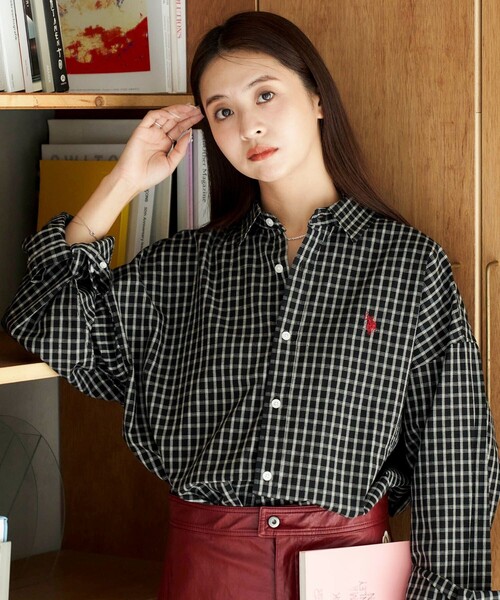 シャツ U.S.POLO ASSN./ユーエスポロアッスン 別注 ワンポイントロゴ刺繍シャツ/チェックシャツ/オンブレチェック(限定展開) メンズ レ | U.S. POLO ASSN. | 07
