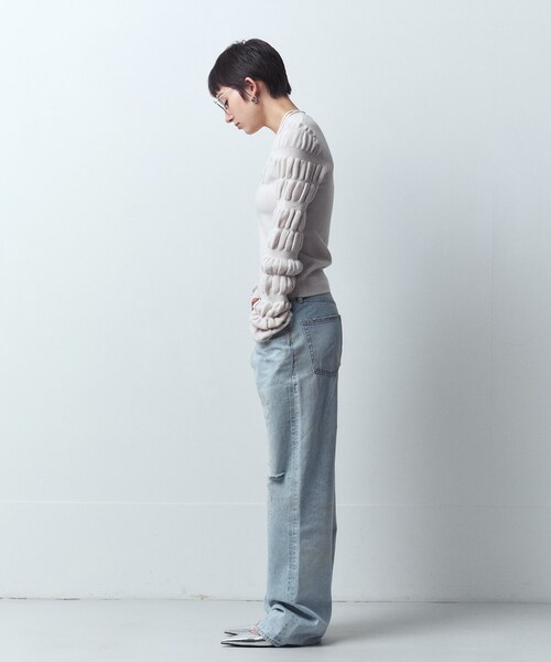 ニット セーター gathered sleeves knit レディース CODE A ニット セーター gathered sleeves knit レディース
