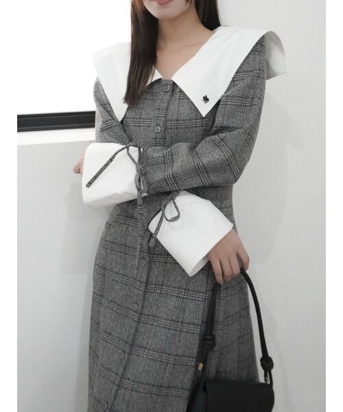 dazzlin ワンピース 「POLO BCS コラボ」ビッグカラーサイド