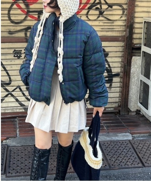 nemne（ネンネ） ブルゾン アウター ショート丈中綿パディングブルゾン