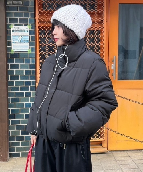 nemne（ネンネ） ブルゾン アウター ショート丈中綿パディングブルゾン