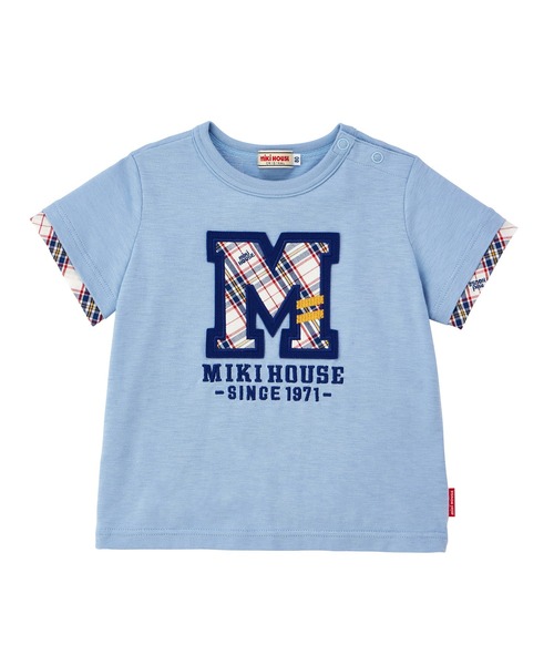 MIKI HOUSE tシャツ ミキハウスチェック半袖Tシャツ キッズ 子供