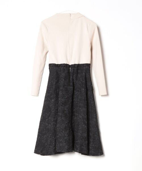 LANVIN en Bleu」 ドッキングワンピース 36 ベージュ レディース 