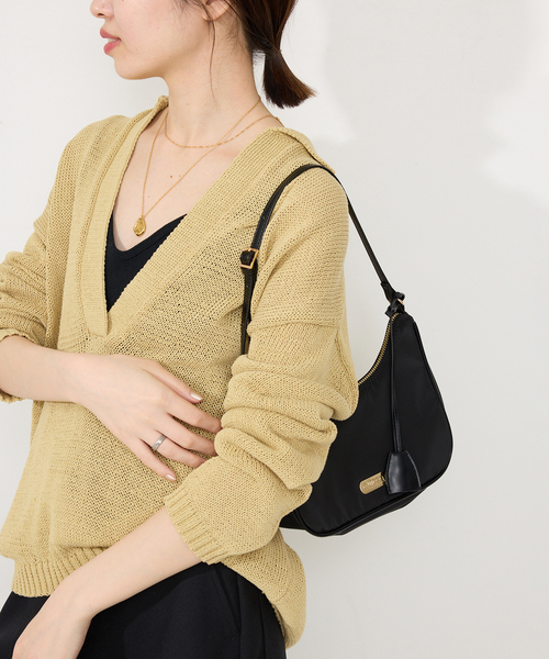 ペーパーヤーン襟付きスキッパーニット⭐︎シアー SLOBE IENA ニット セーター ペーパーヤーン襟付きスキッパー
