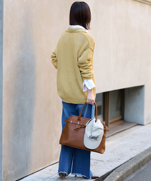 SLOBE IENA｜ペーパーヤーン襟付きスキッパーニット | Rakuten
