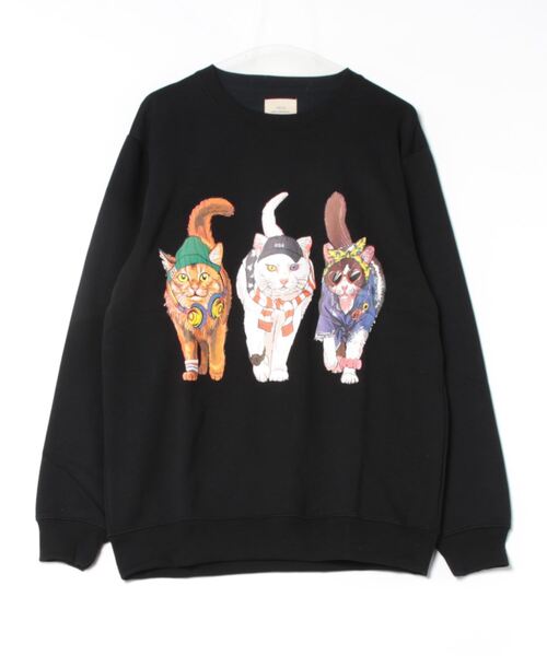 CORISCO（コリスコ） トレーナー スウェット 裏起毛アニマル柄クルー